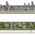 Commercial Equipment For Urban Planning Display With White Buildings And Green Areas