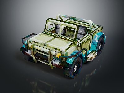 Modern Toy Car Lego Car Lego Patrol Car Lego Jeep Lego Military Car 3d model