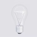 Transparent Light Bulb With Visible Filament And Silver Screw Base Design 3d model