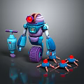 Industrial Robot Single Wheel Robot Double Wheel Robot Assistant Small Robot 3d model
