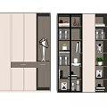 Modern Bookcase With Glass Doors Storage Space For Books And Decorative Items