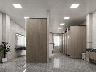 Public toilet Modern toilet 3d model