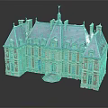 Classical European Architecture With Symmetrical Design Gabled Roofs Arched Windows And Stone Facade