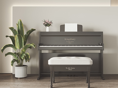 Modern Piano Paint 3d model