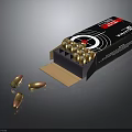 Black Open STARFIRE Ammunition Box With Scattered Bullets And Cartridges
