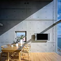 Modern Beachfront Single Family Villa with Ocean View and Contemporary Architecture