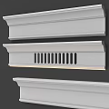 Modern Gypsum Cornice Molding Designs For Interior Decoration With Decorative Grooves And Lighting