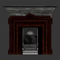 Classic Carved Wooden Fireplace Furniture With Stone Mantel And Metal Grate