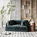 Modern Multi-Person Sofa Fabric Casual Sofa 3d model