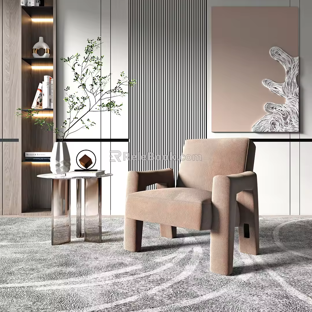 Modern single sofa 3d model