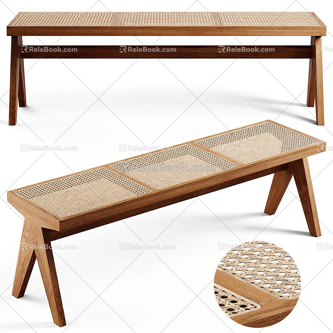 Nordic Cassina bench 3d model