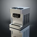 Modern Stainless Steel Countertop Coffee Machine With Control Panel And Ventilation Grilles