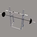 Sturdy Fitness Barbell Rack With Heavy Plates For Home Gym Training Equipment