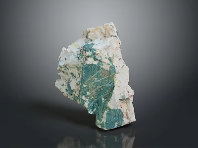 Natural Green And White Stone With Rough Surface And Natural Texture Pattern Material 3d model