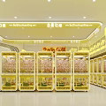 Bright Yellow Indoor Playground with White Star Fantasy Theme Claw Machines and Cartoon Characters