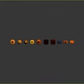 Various Colored Bottles With Different Caps Arranged On Gray Background With Reflections