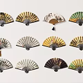 Decorative Hanging Fan Pendants With Various Traditional Patterns And Colorful Designs For Home Decor