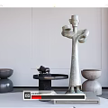 Artistic Sculpture Carving With Modern Design Decorative Bases And Small Table In Indoor Space