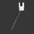 High Quality Metal Screw With Threaded Design And Slotted Head For Hardware Tools 3d model
