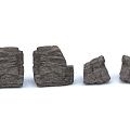 Modern Rock Stone Stone Block Boulder 3d model