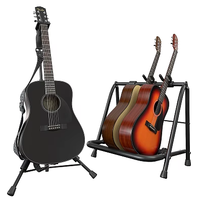 Sturdy Guitar Stand Holder For Acoustic And Electric Guitars Display Storage 3d model