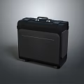 Durable Black Gray Hard Storage Case With Handle And Wheels Design 3d model