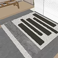 Dark Slate Stepping Stones Path With Light Pebble In Modern Indoor Design 3d model