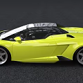 Yellow Convertible Sports Car With Sleek Body Black Roof And Silver Wheels