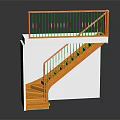 Wooden Staircase With Black Metal Railing Wooden Handrail And Steps