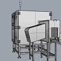 Industrial Inspection Equipment With Display Screen Control Panel And Conveyor Belt System