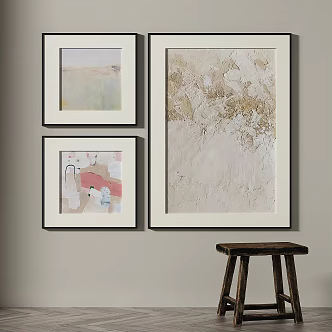 French Style Light Luxury Decorative Painting 3d model