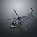 Shiny Silver Helicopter With Extended Main Rotors Tail Rotor And Cockpit Windows