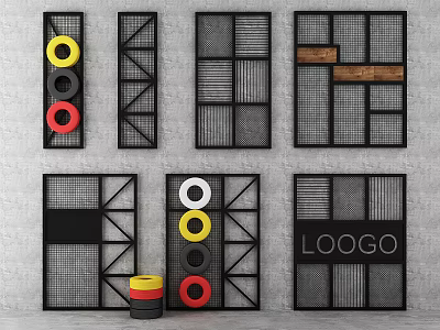 Industrial LOFT partition 3d model Industrial LOFT partition 3d model