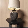 Modern Table Lamp Fabric Table Lamp Pottery Pot Table Lamp Decorative Table Lamp 3d model