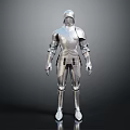 Silver Medieval Knight Armor Design For Game Movie Character With Full Body Coverage