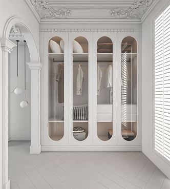 French Cloakroom Wardrobe Cloakroom 3d model