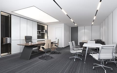 modern office leadership office 3d model