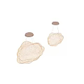 Gold Mesh Cloud Shaped Chandelier with Sparkling Lights for Modern Spaces