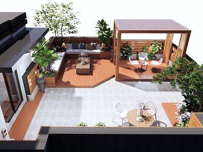 Roof Garden Modern Garden model