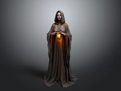 Female Elf Cartoon Witch Magic Witch Magic Girl Magician Elf Mage Warlock Wizard 3d model