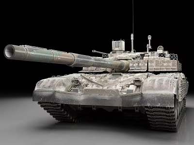Detailed Military Main Battle Tank Armored Vehicle With Camouflage Exterior 3d model