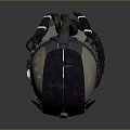 Futuristic Tech Helmet Design With Dark And Beige Yellow Accents Sensor Interface And Side Cables