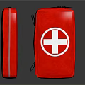 Two Red First Aid Kits With White Cross Symbol And Portable Design 3d model