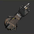 Mechanical Robotic Arm Holding Red Small Biological Creature in 3D Rendered Scene