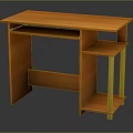 Light Brown Wooden Desk With Open Shelf And Silver Metal Legs Modern Design