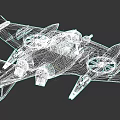 Sleek Gray Fighter Jet 3D Model With Red Engines And Aerodynamic Wings