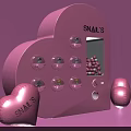 SNAILS Heart Shaped Pink Amusement Equipment With Candy Dispenser And Decorative Hearts