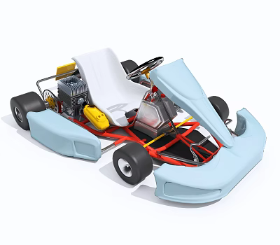 Modern Kart Running Kart 3d model