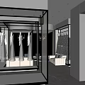 Modern Bridal Shop Interior With Elegant Wedding Dress Display Racks And Stylish Decor