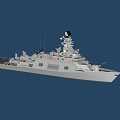 Warship Frigate 3d model